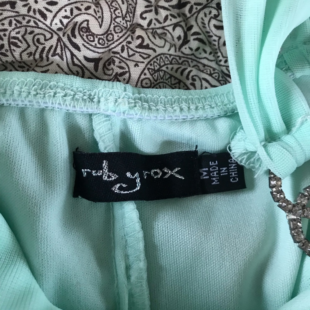 Turquoise Dress with Rhinestones | Ruby Rox - Picture 6 of 8